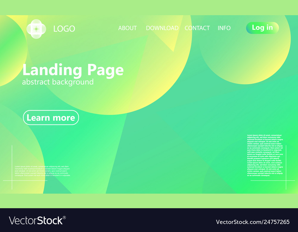 Website landing page geometric background