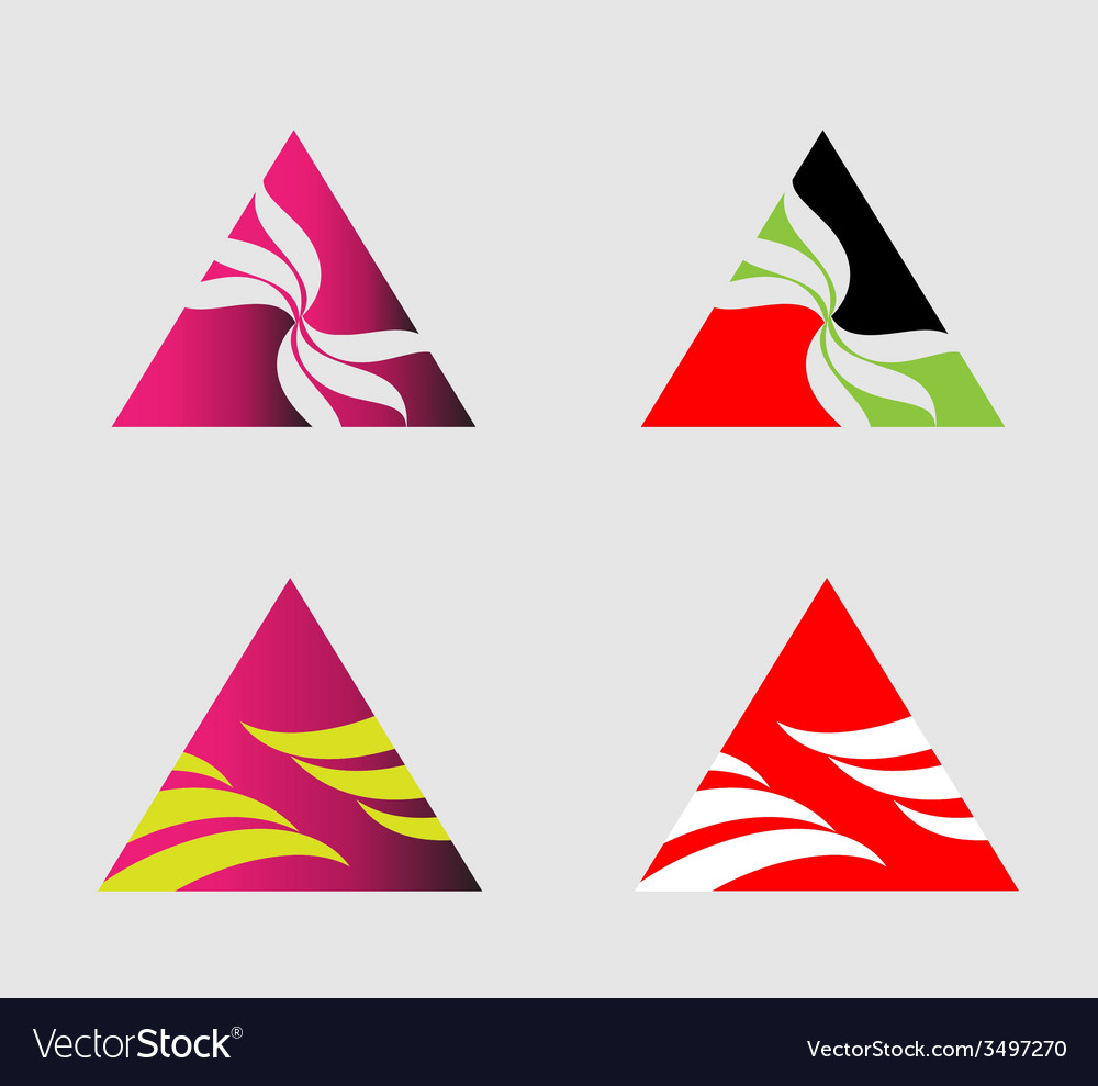 Abstract triangle symbol logo set