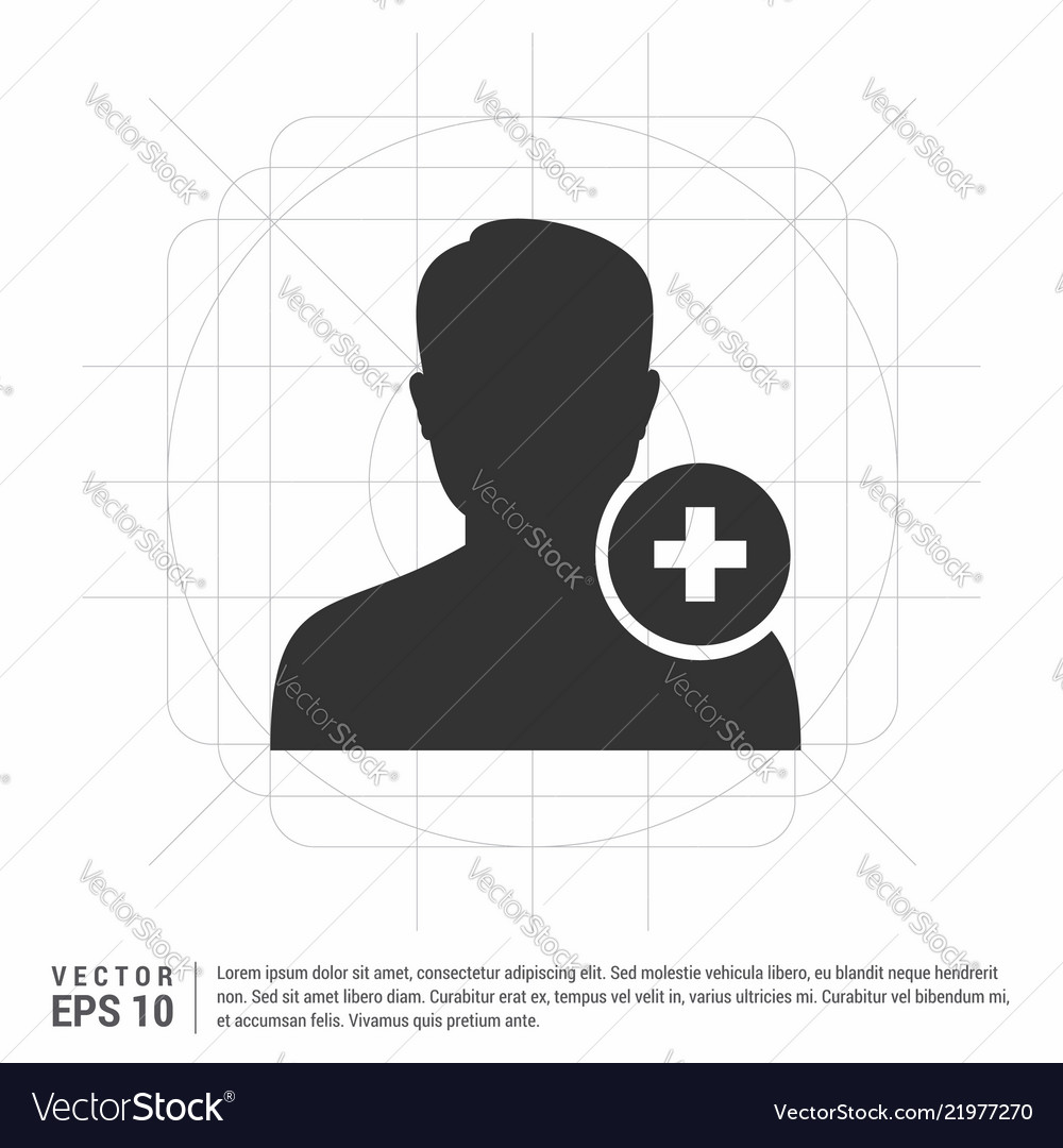 Add user icon vector image Add user icon