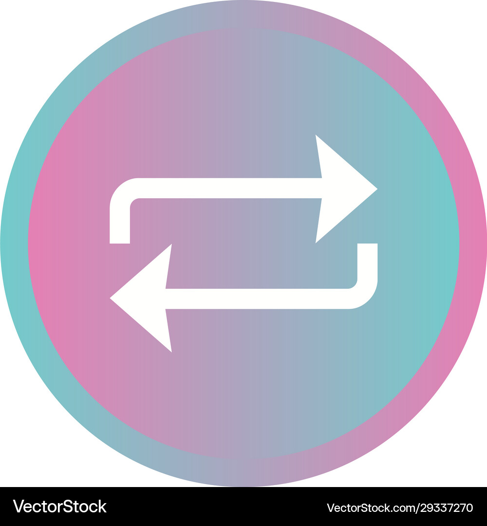 Beautiful repeat glyph icon Royalty Free Vector Image