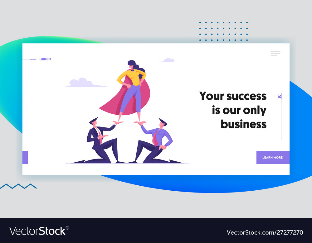 Corporate hierarchy website landing page business