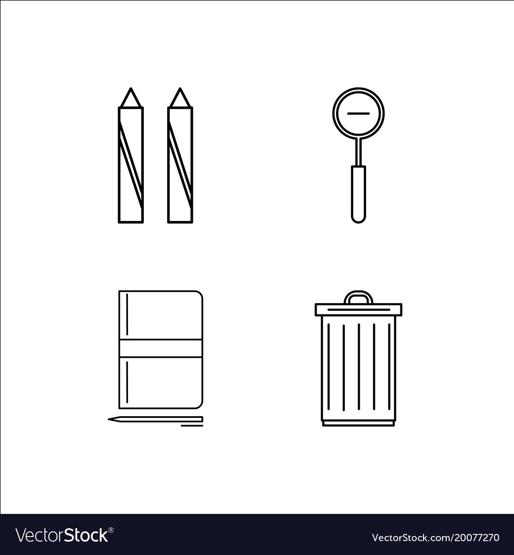 Design and studio simple linear icon setsimple