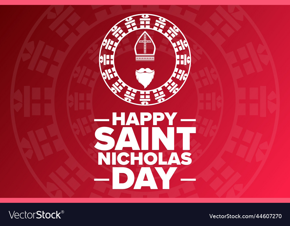 Happy saint nicholas Tagesferienkonzept vector image Happy saint nicholas Tagesferienkonzept