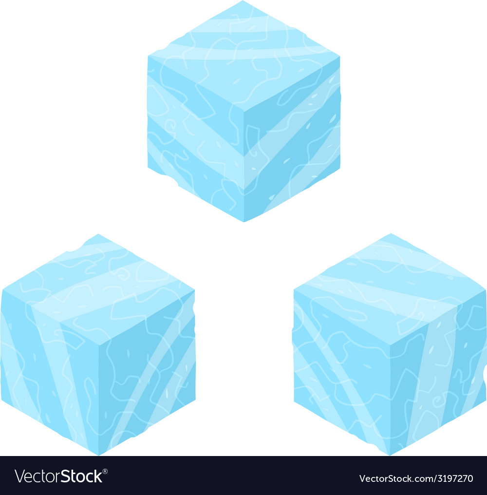 Isometric game brick cubes set