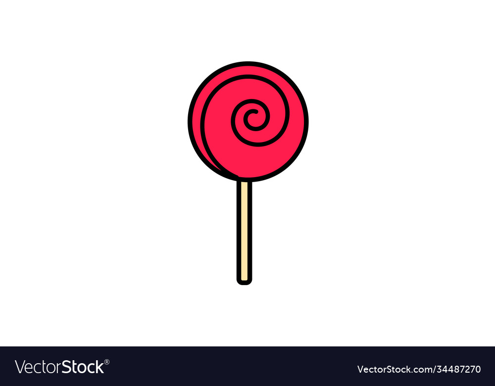 Lollipop candy isolated on white background