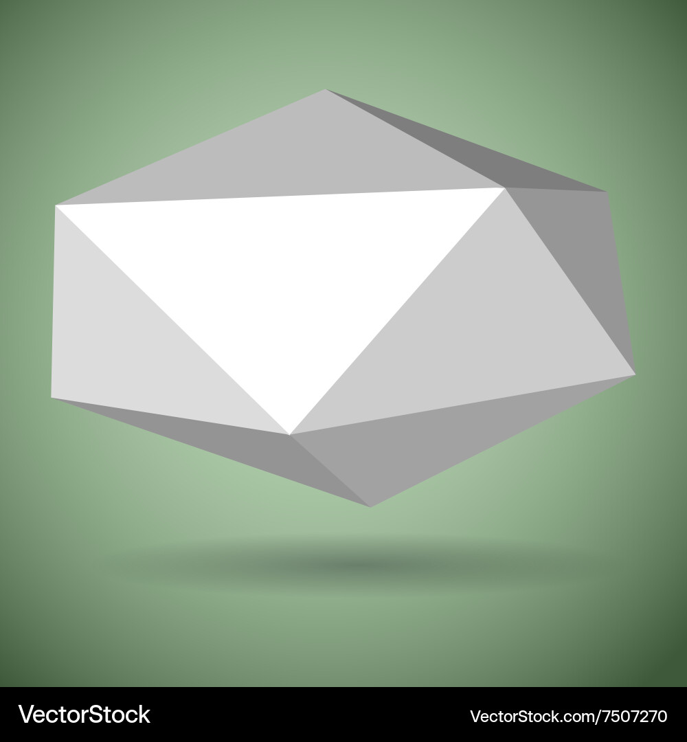 Low polygonal speech bubble Royalty Free Vector Image