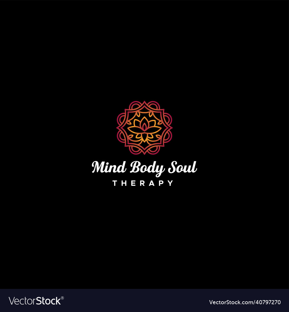 Modern design mind body soul therapy logo