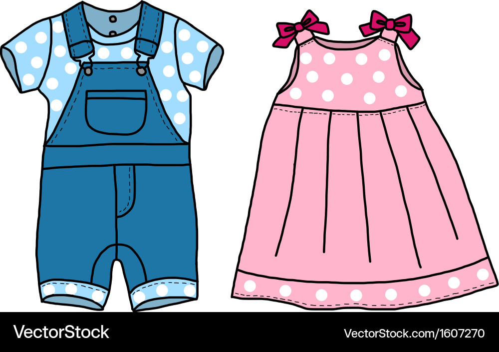 pink blue baby clothes