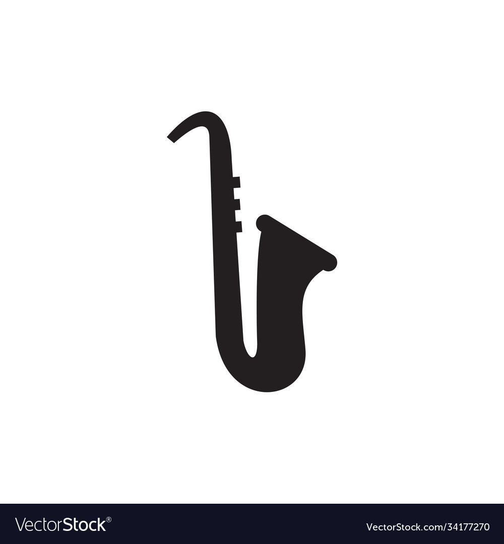 Saxophone sign logo design template