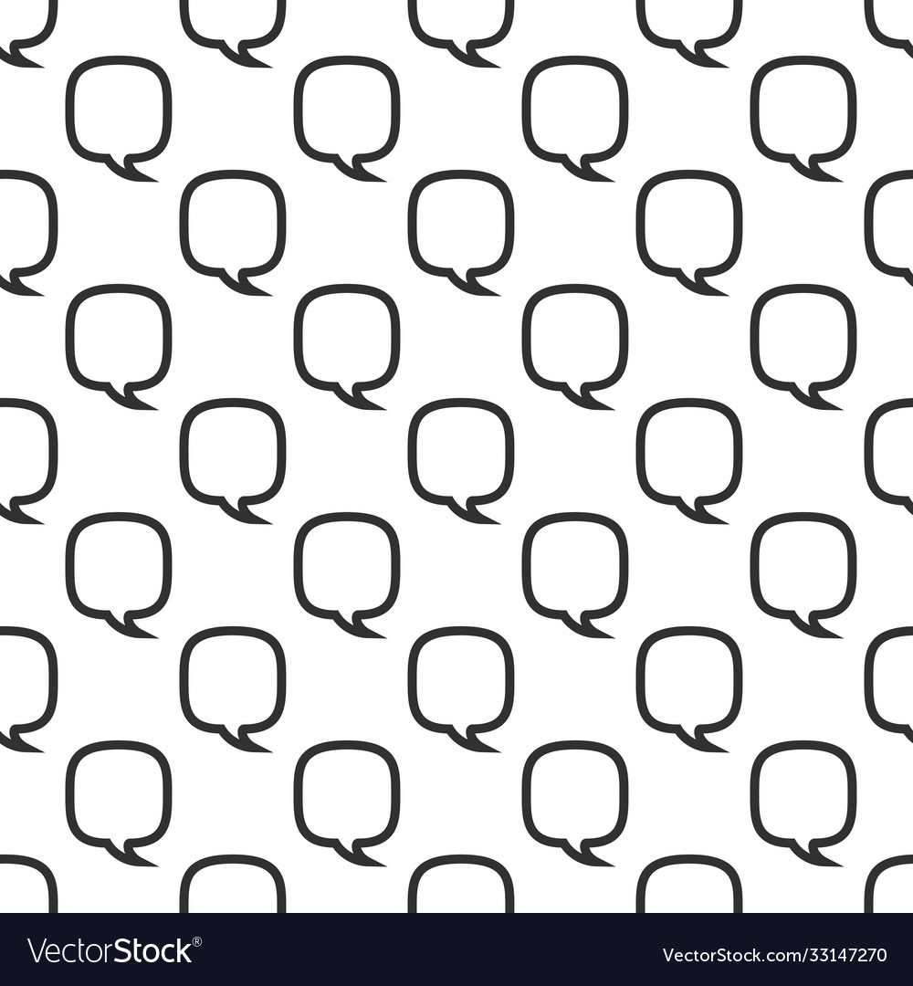 Seamless pattern text frames background chat vector image Seamless pattern text frames background chat