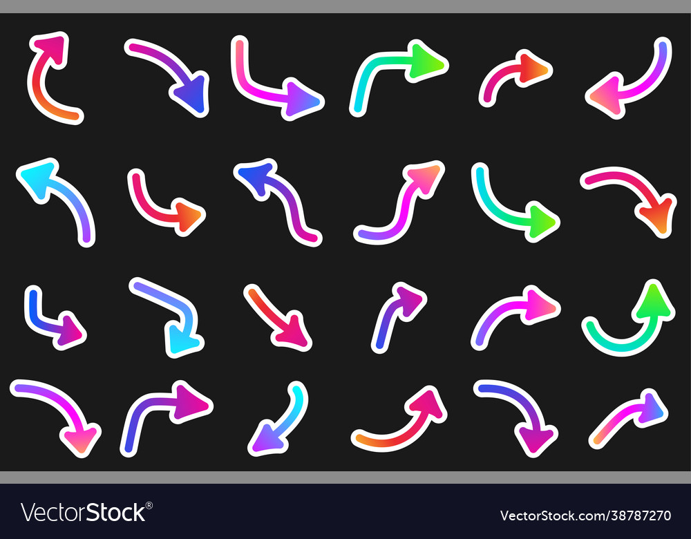 Set different paper gradient arrows