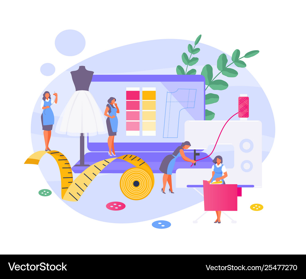 Sewing workshop Royalty Free Vector Image - VectorStock