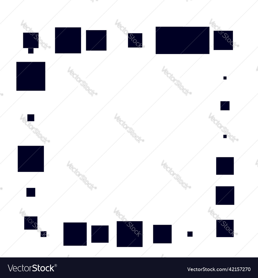 Squares random scattered shapes element Vector Image Squares random scattered shapes element