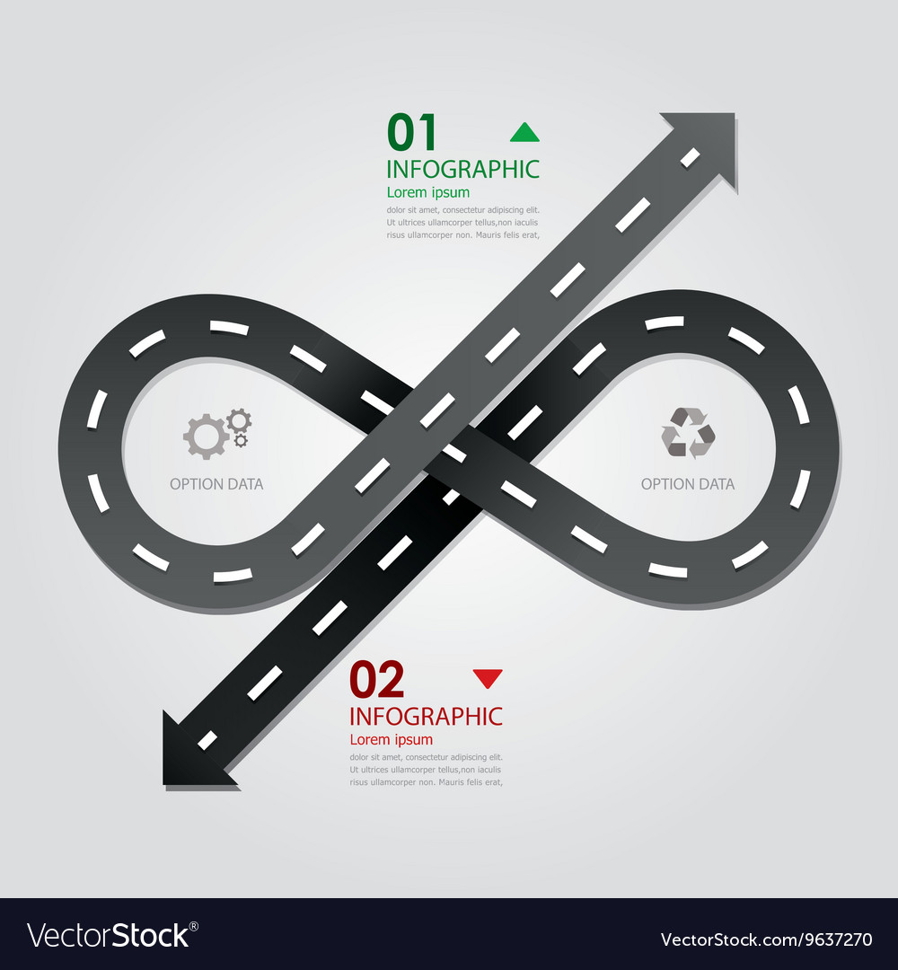 Street road business infographics design template