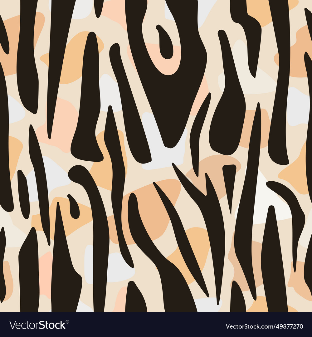 Tiger print seamless pattern Royalty Free Vector Image