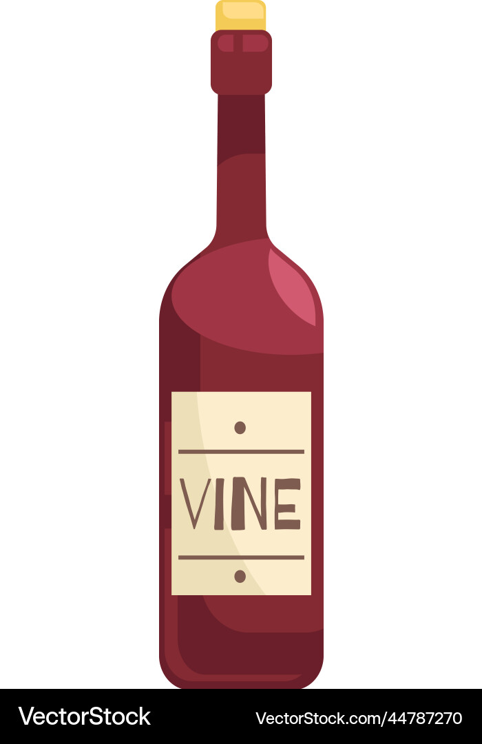 Wine flat Royalty Free Vector Image - VectorStock