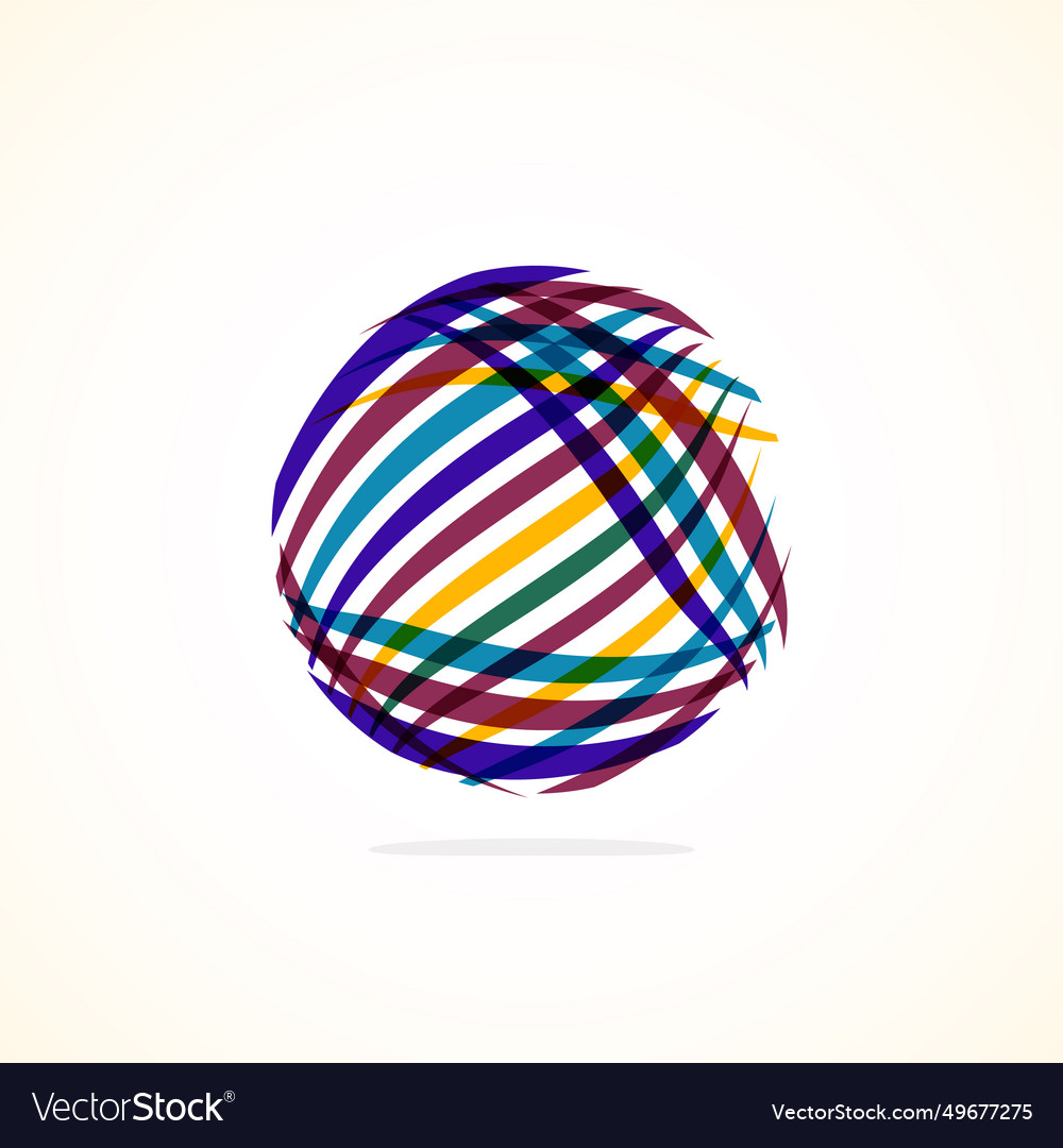 Abstract circle logo - minimalist emblem timeless Vector Image