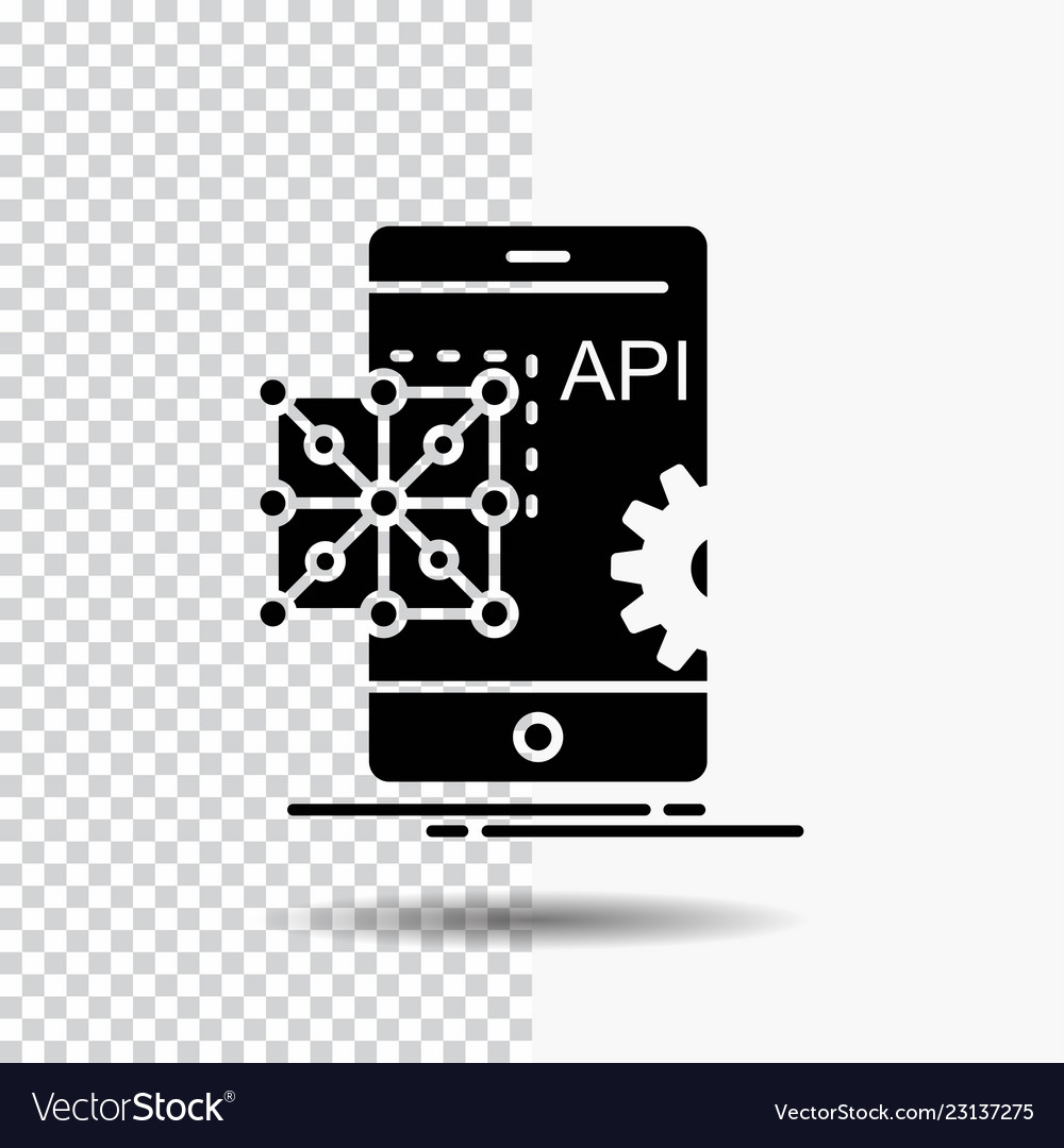 Api Anwendung Codierung Entwicklung mobile Glyph vector image Api Anwendung Codierung Entwicklung mobile Glyph