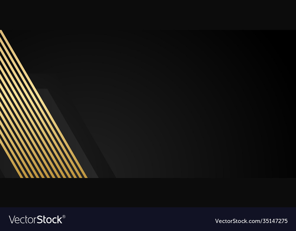 Black and gold abstract background modern Vector Image