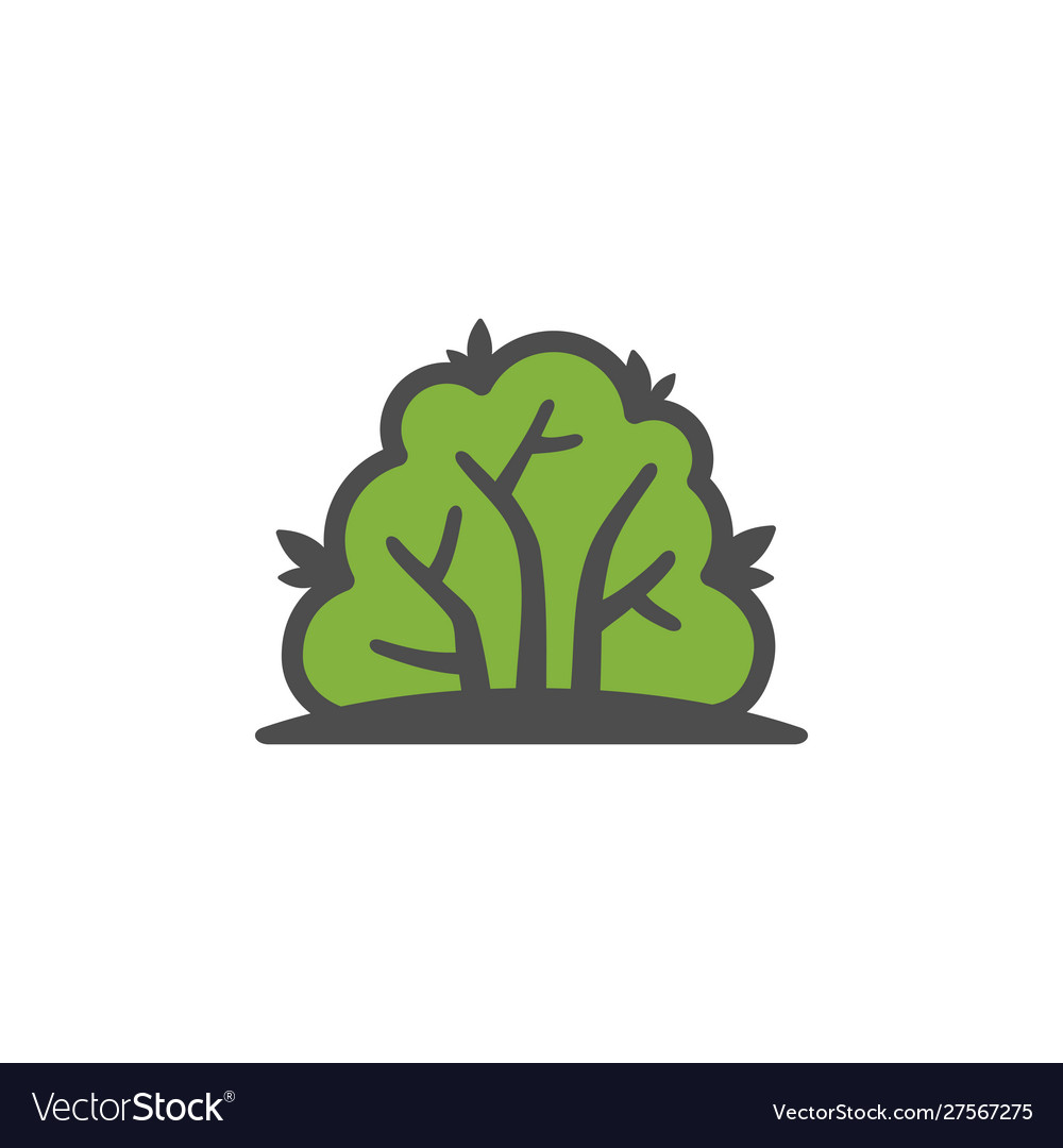 Bush colorful icon nature simple