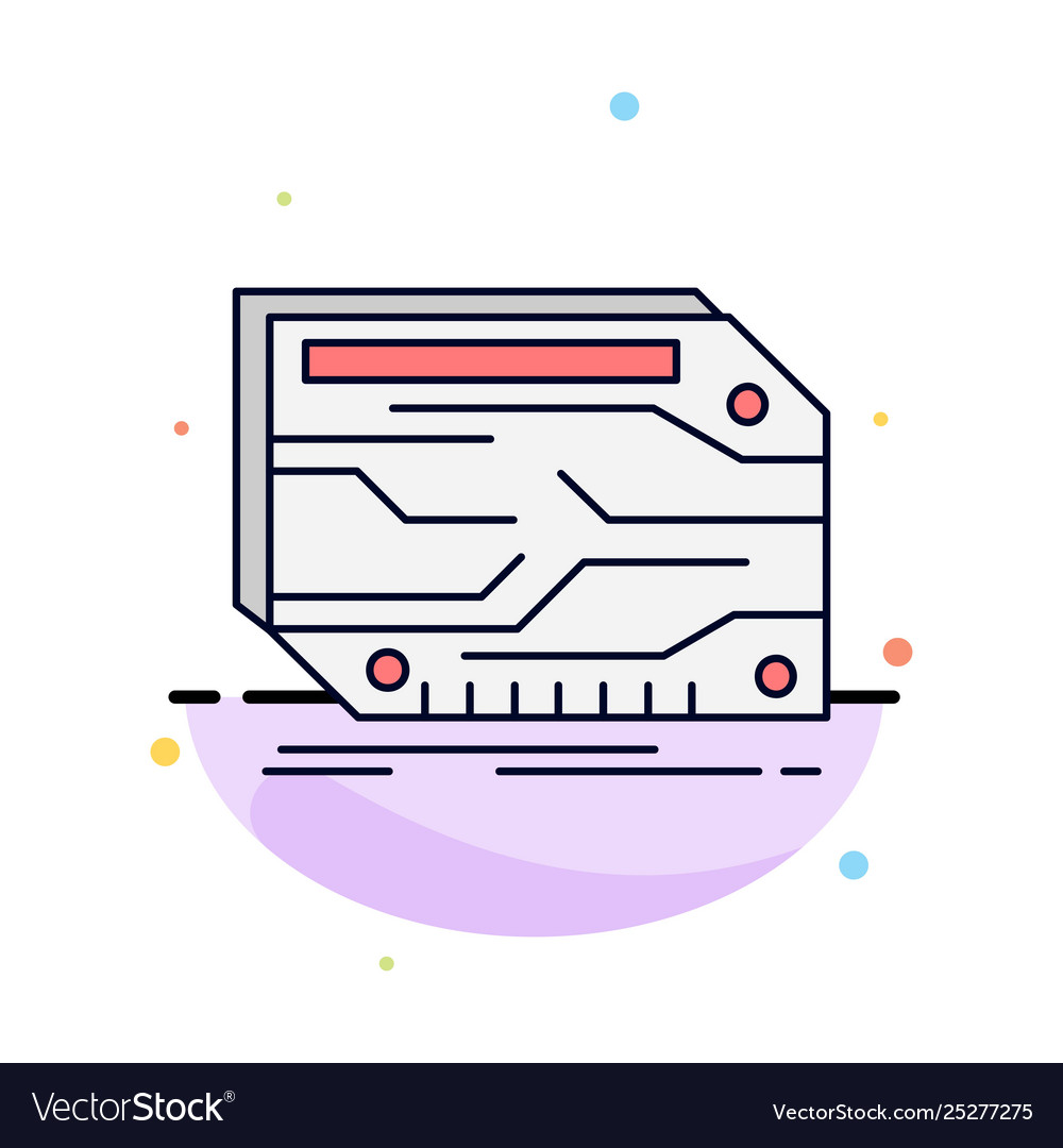 Card component custom electronic memory flat vector image Card component custom electronic memory flat