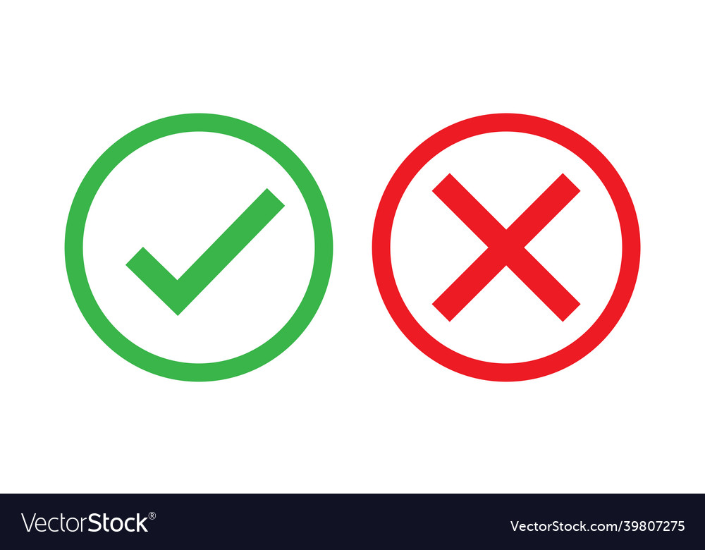 Checkmark and Crossmark Icons