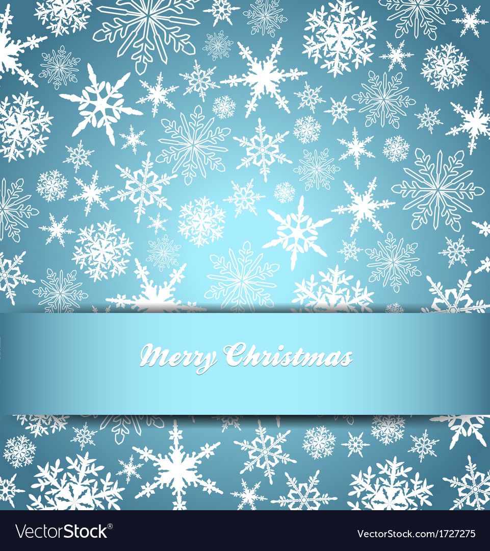 Christmas Snowflake Card Banner Invitation Vector Image