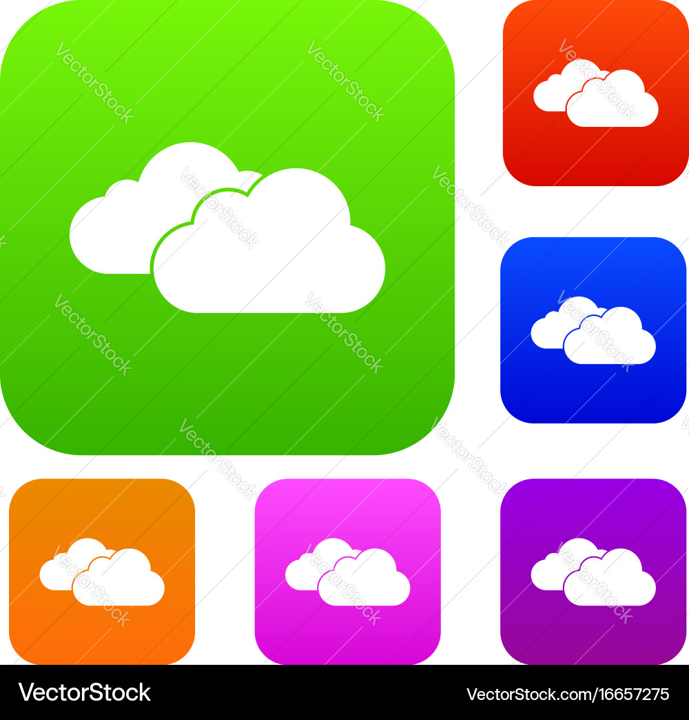Clouds set collection Royalty Free Vector Image