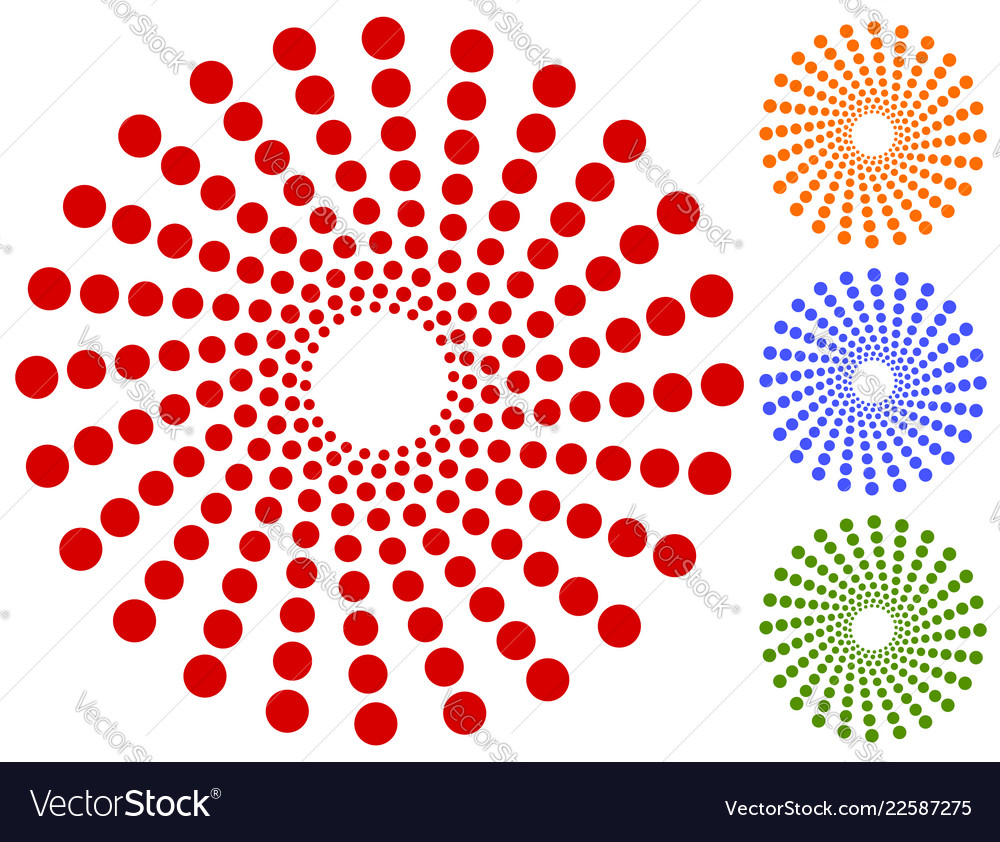 Dots circles circular motif element radiating
