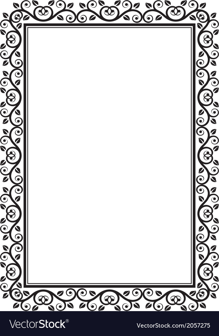 Floral frame Royalty Free Vector Image - VectorStock