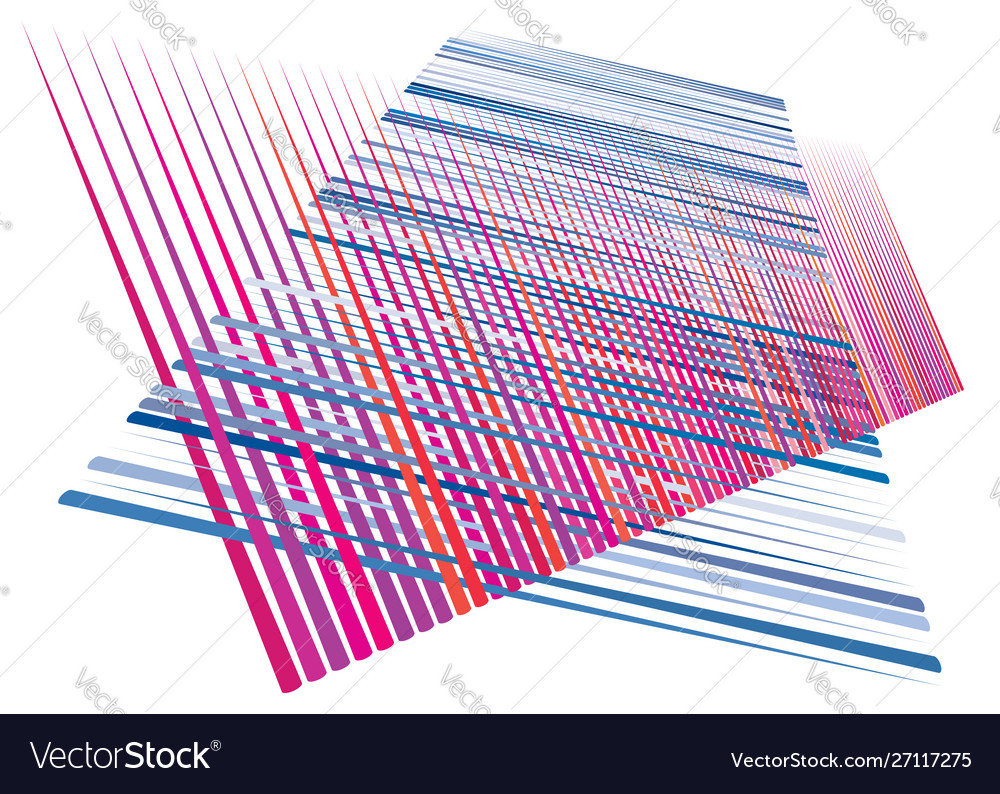 Grid mesh with dynamic lines intersecting stripes vector image Grid mesh with dynamic lines intersecting stripes