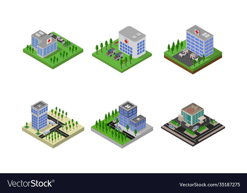 Hospital isometric eps 10