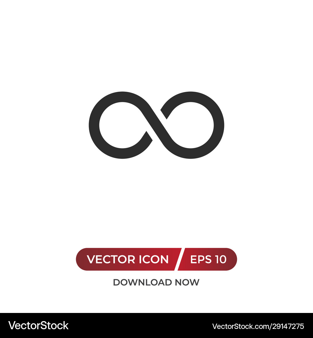 Infinity icon Royalty Free Vector Image - VectorStock