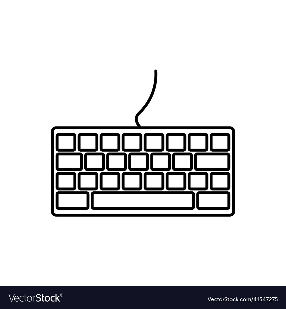Keyboard icon linear sign computer vector image Keyboard icon linear sign computer