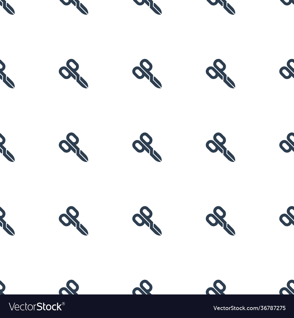 Manicure scissors icon pattern seamless white