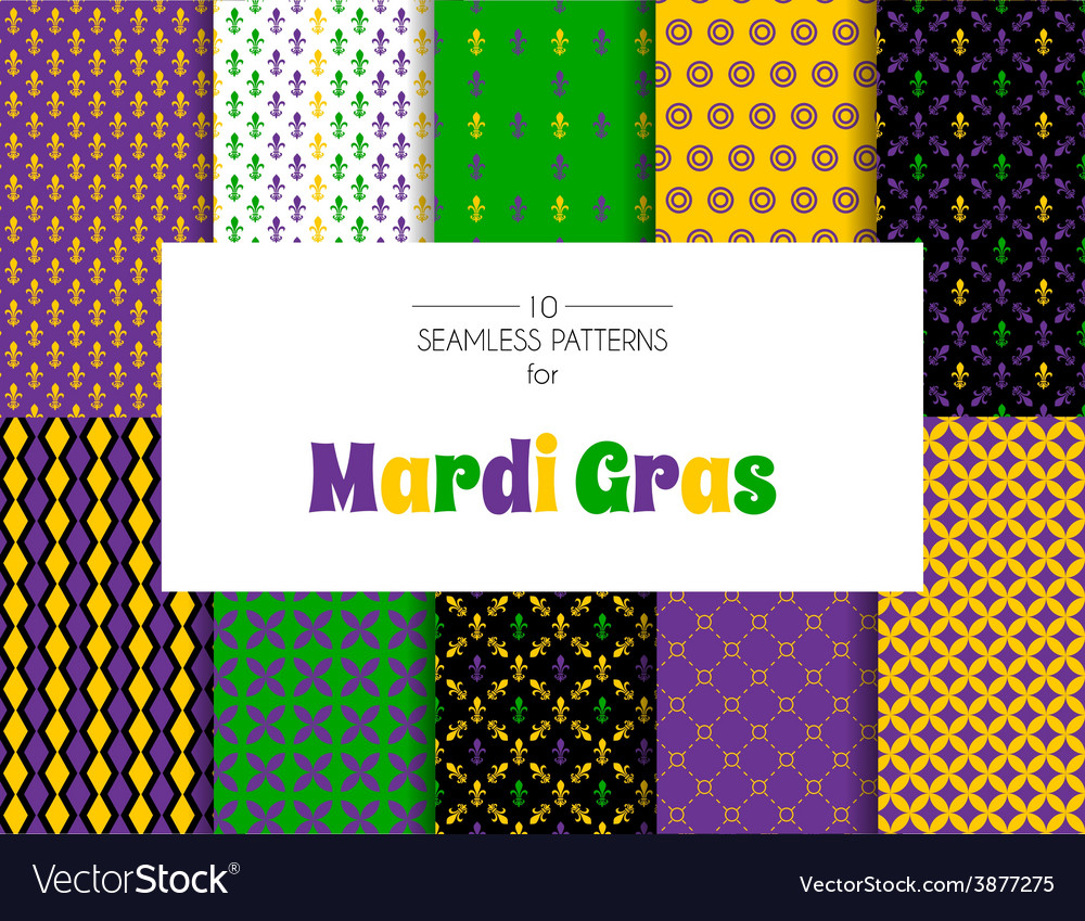 Mardi gras pattern backgrounds