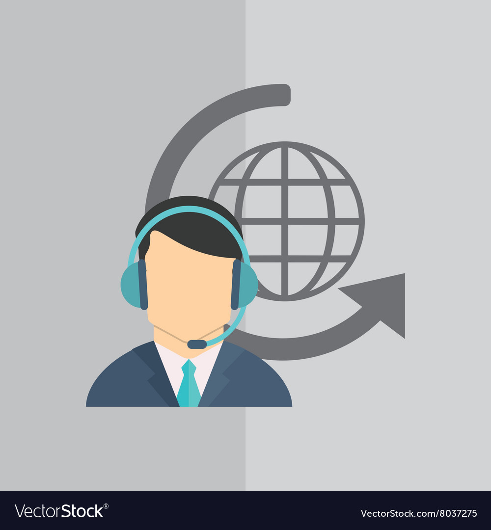 Operator man icon design