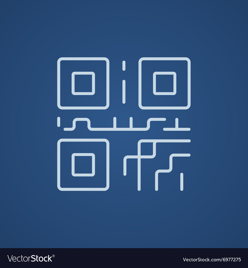 Qr code line icon