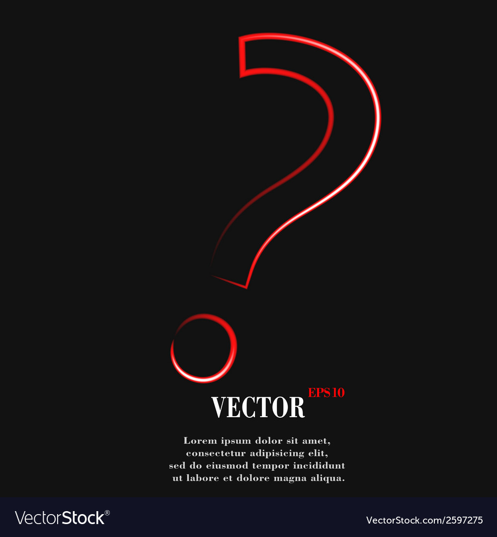 Question mark flat modern web button and space