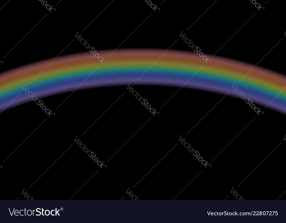 Rainbow icon realistic isolated black background Vector Image