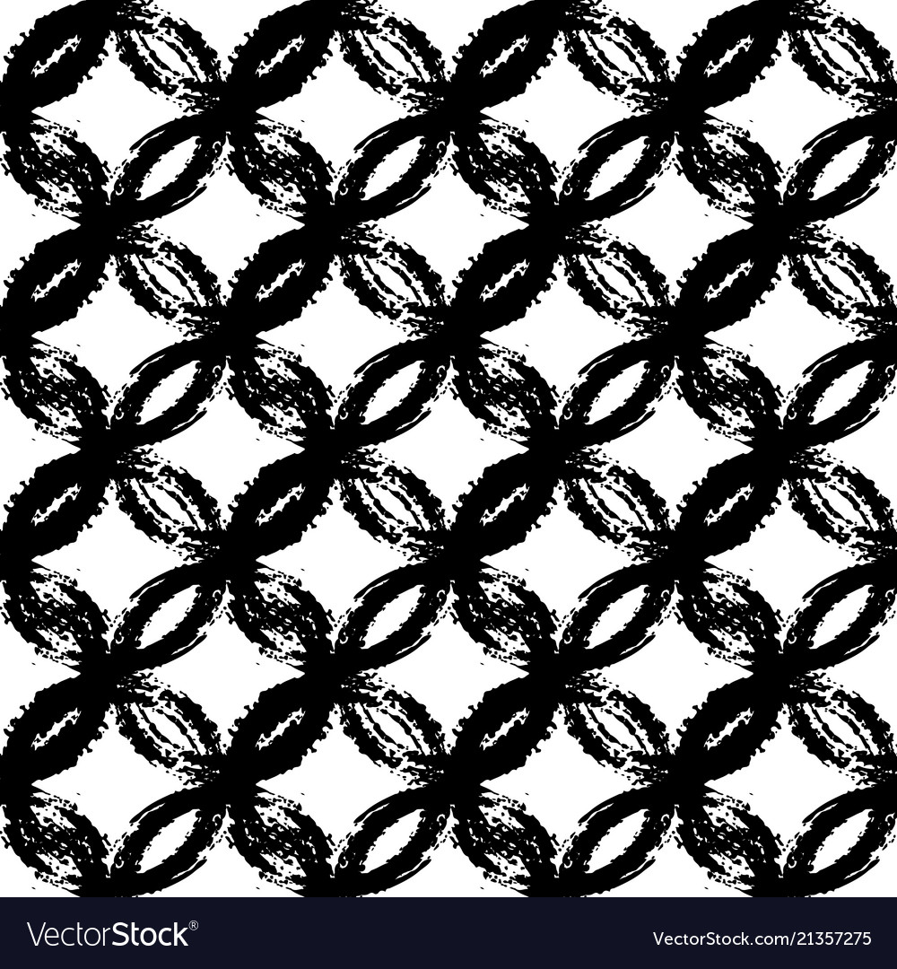 Seamless pattern with brush circle vector image Seamless pattern with brush circle