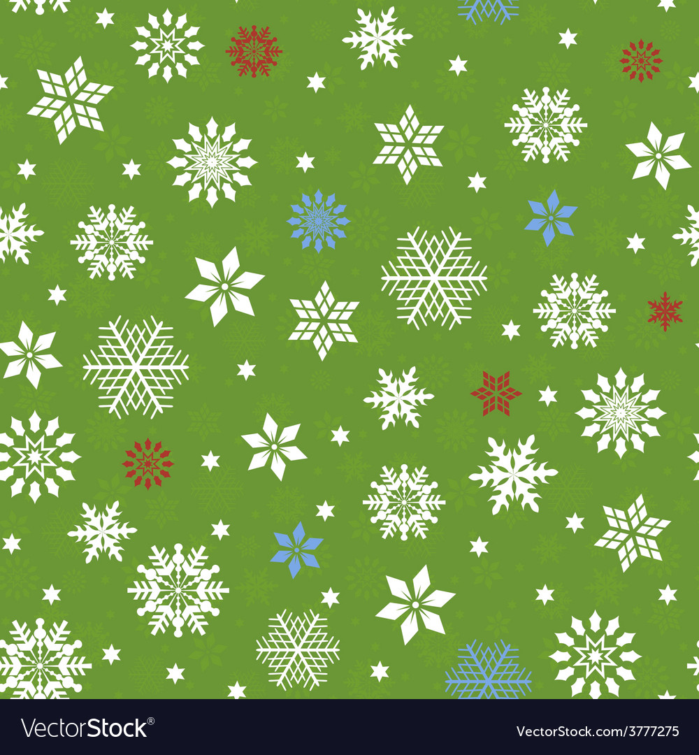 Seamless pattern with many snowflakes