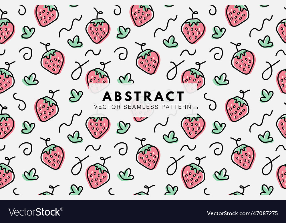 Strawberry abstract seamless pattern