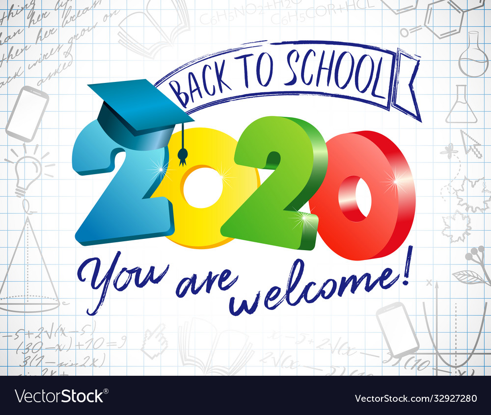 2020 colored back to school 3 d