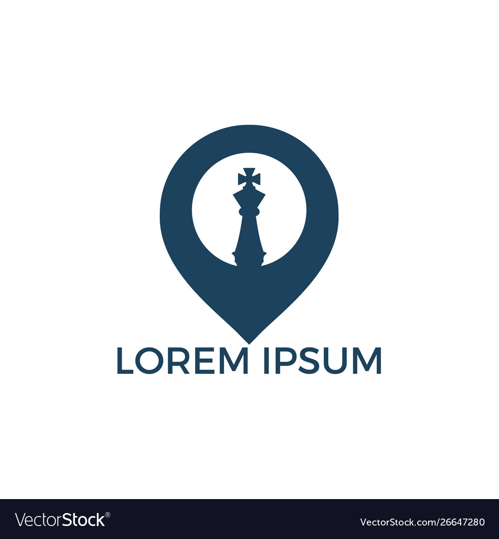 Schach und Kartenzeiger Logo Design