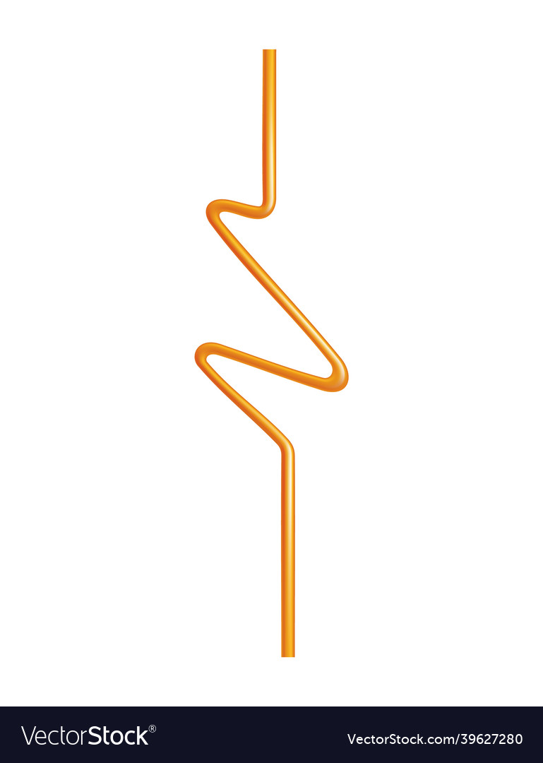 Drinking straw in abstract design or form color Vector Image Drinking straw in abstract design or form color