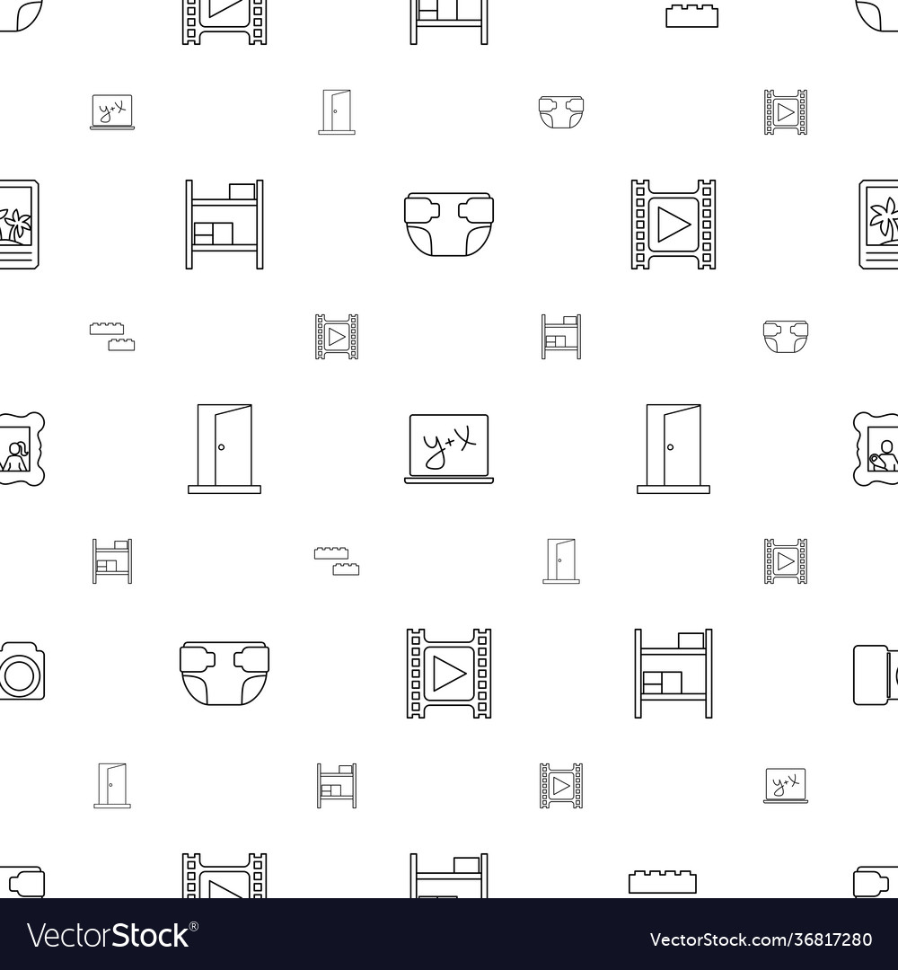 Frame icons pattern seamless white background