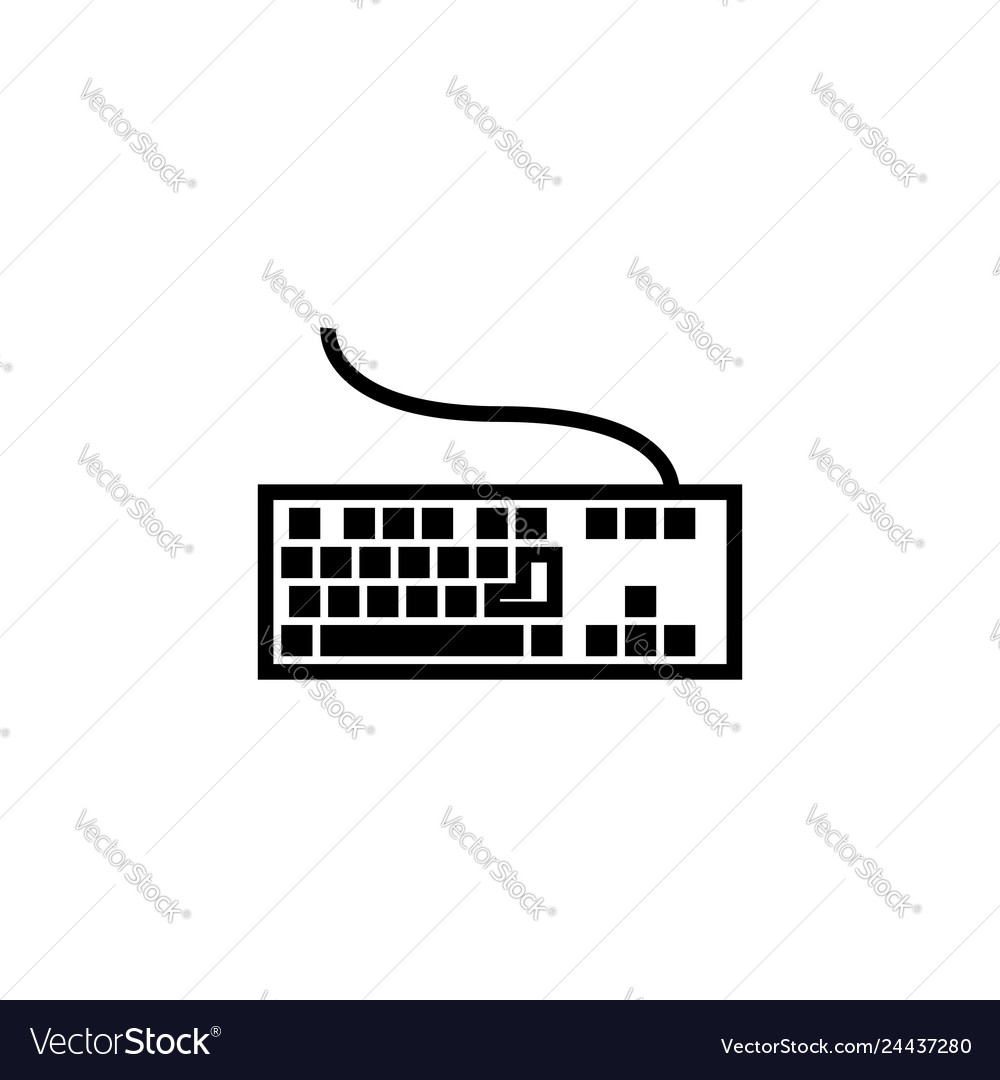Keyboard icon outline or line style Vector Image Keyboard icon outline or line style