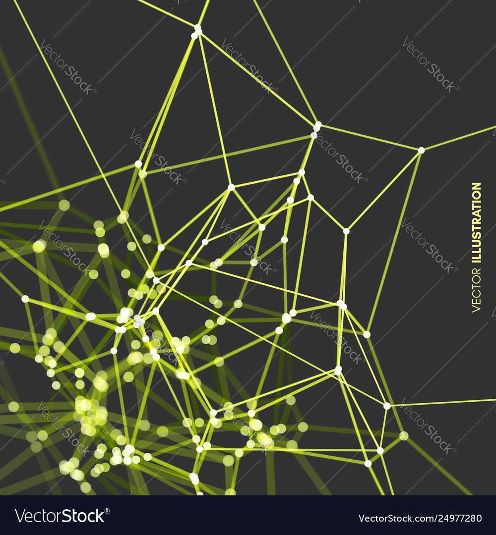 Lattice structure science technology 3d grid vector image Lattice structure science technology 3d grid