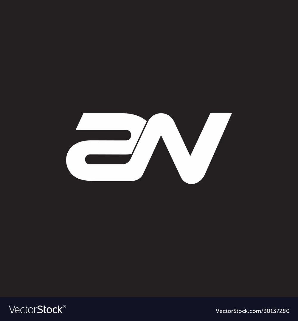 Letter 2n simple linked overlapping symbol logo